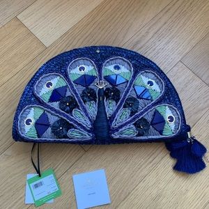 KATE Spade Straw Peacock bag. NWT